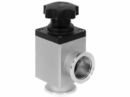 Клапан вакуумный угловой  GD-J16B KF16 Ручной уплотнение - Сильфонное материал - Алюминий